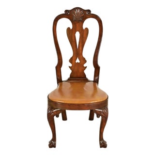 Kittinger Georgian Carved Mahogany Side Chair or Dining Chair For Sale
