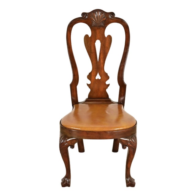 Kittinger Georgian Carved Mahogany Side Chair or Dining Chair For Sale