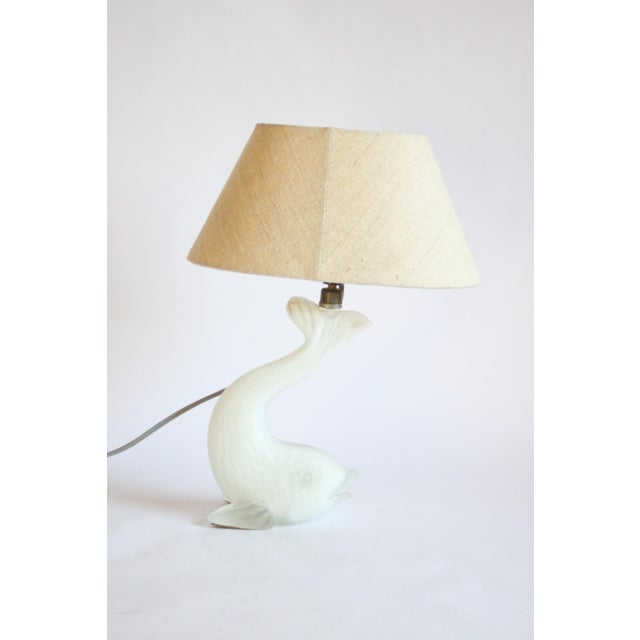 A vintage handcrafted Murano table lamp in the shape of a fish. European Plug (up to 250V).The wiring of this item may be...