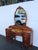 Jacobean Early 1900s Carved Inlay Vanity Makeup Table 6611 For Sale - Image 3 of 18
