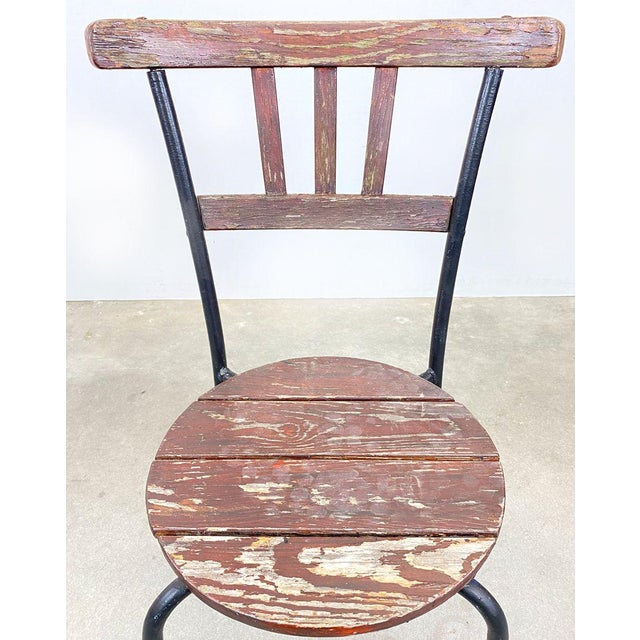 Black Set of Swedish Wooden Garden Chairs For Sale - Image 8 of 9