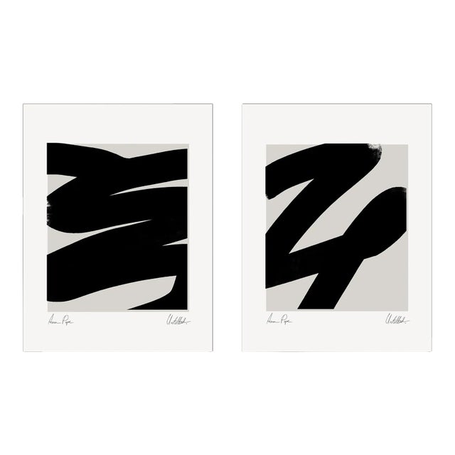 Contemporary Minimalist Abstract Giclee Prints - Set of Two For Sale