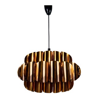 1970s Copper Pendant Lamp by Temde For Sale