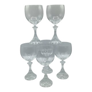 Vintage Mikasa Ritz Crystal Water Goblets-Set of 6 For Sale