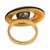 Vintage Tahitian Pearl Diamond Onyx 18k Yellow Gold Ring, Size 9 For Sale In Los Angeles - Image 6 of 7