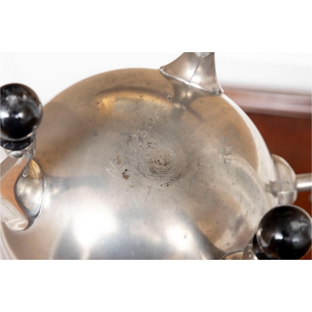 Antique Royal Holland Pewter Coffee Service on Ornate Stand & Sternau Warmer For Sale - Image 4 of 11