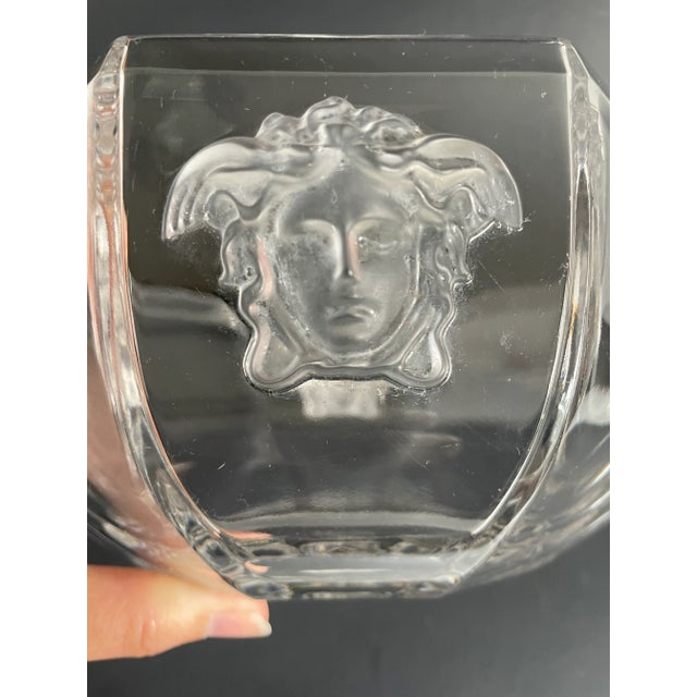 Transparent Versace Rosenthal Medusa Lumiere Crystal Bowl For Sale - Image 8 of 12
