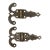 Pair of Vintage 4.75 In. Bronze Ice Box Hinges For Sale