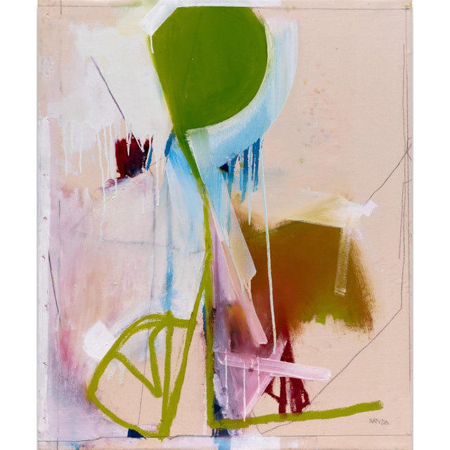 Xanda McCagg Contemporary Abstract Oil and Graphite on Canvas "Athena" by Xanda McCagg For Sale - Image 4 of 4