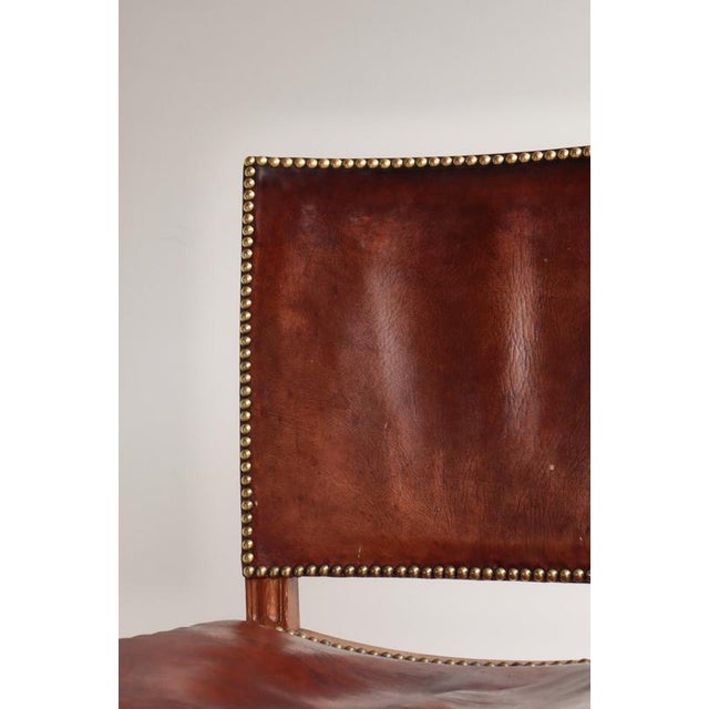 Red Chair in Oak and Nigerian Goat Leather by Kaare Klint for Rud. Rasmussen, 1937 For Sale - Image 17 of 18