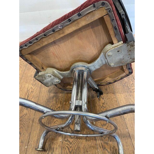 Mid-Century Red Barber Chairs, Set of 2 For Sale - Image 9 of 11