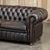 Wood Set of Mid-Century Chesterfield Sofas With Tufted Leather For Sale - Image 7 of 12