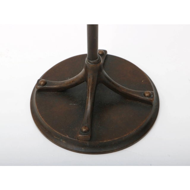 Bronze Bronze and Favrile Glass Candle Holders Candlesticks by Louis C. Tiffany Furnaces Inc. - a Pair For Sale - Image 8 of 11