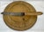 Rustic Antique Round Wooden Bread Board and Hand Carved Bread Knife From England - Circa 1875 For Sale - Image 12 of 12