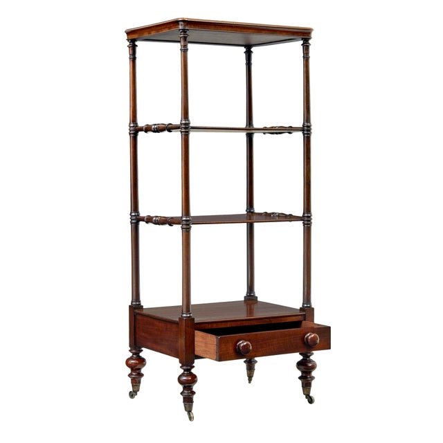 Brown Antique Mahogany What Not, 1850 For Sale - Image 8 of 9