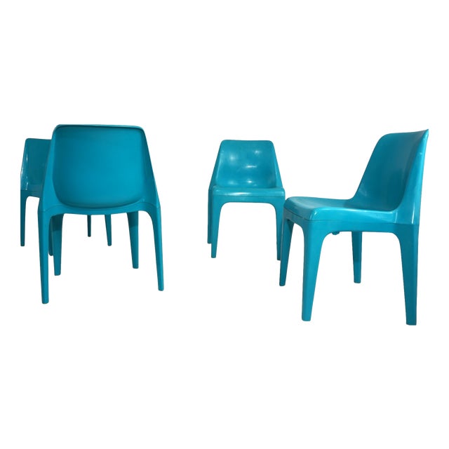 Space Age Dining Chairs from Schröder & Henzelmann, 1970s, Set of 4 For Sale