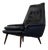 Danish Modern Lounge Chair in Original Black Vinyl Upholstery For Sale