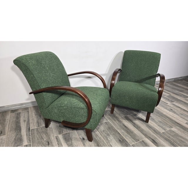 Lounge Chairs by Jindrich Halabala, 1940s, Set of 2 For Sale - Image 10 of 12