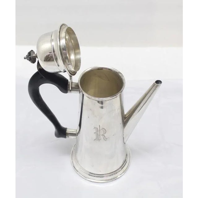 Vintage Mid Century Jacob Hurd by Frank Whiting Sterling Silver Tea Coffee Pot For Sale - Image 6 of 9