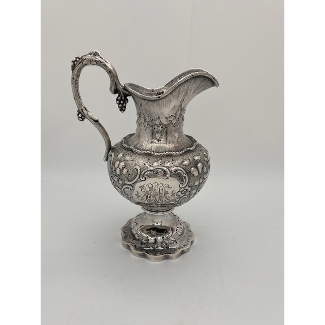 Four Piece Early 19th Century Coin Silver Coffee Service, Jb Ginochio (1834-1857) New York, Ny For Sale - Image 9 of 15