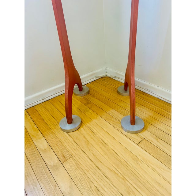 Postmodern ''Robot'' Valet Stand - Sculptural Wood & Aluminum, Venice,c.1980-1990 For Sale - Image 4 of 8