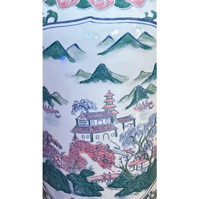 Mid-Century Chinoiserie Floor Vase - 2 Feet Tall For Sale - Image 10 of 11