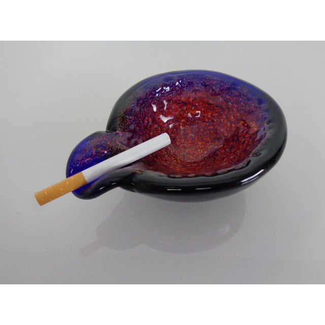 Blue Vintage Murano Glass Ashtray, Italy, 1960s For Sale - Image 8 of 18