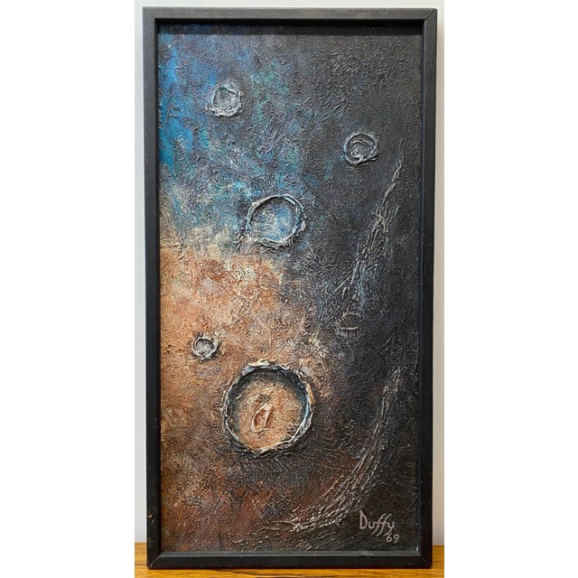 Mid Century Modern "Craters of the Moon" Original Oil Painting by Duffy C.1969 For Sale - Image 13 of 13