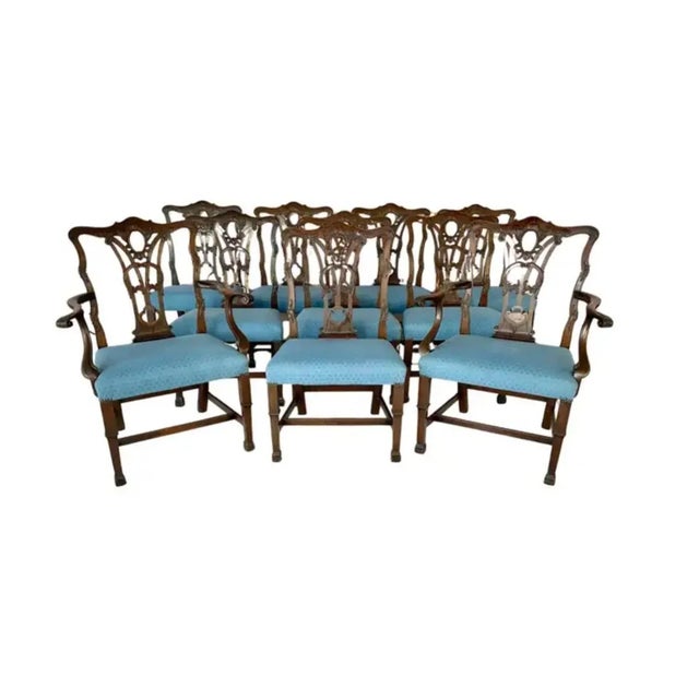 Set of Ten George III Style Chippendale Dining Chairs For Sale - Image 15 of 18