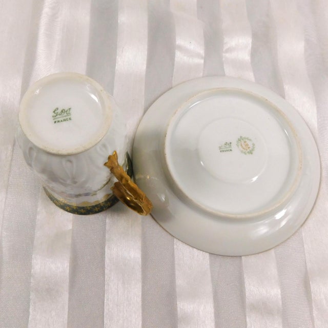 Gerard, Dufraisseix & Abbot Chcoolate Pot With Sugar Bowl and Cups For Sale - Image 18 of 18