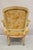 Vintage French Louis XV Style Cream and Red Painted Low Boudoir Fauteuil Chair For Sale - Image 10 of 12
