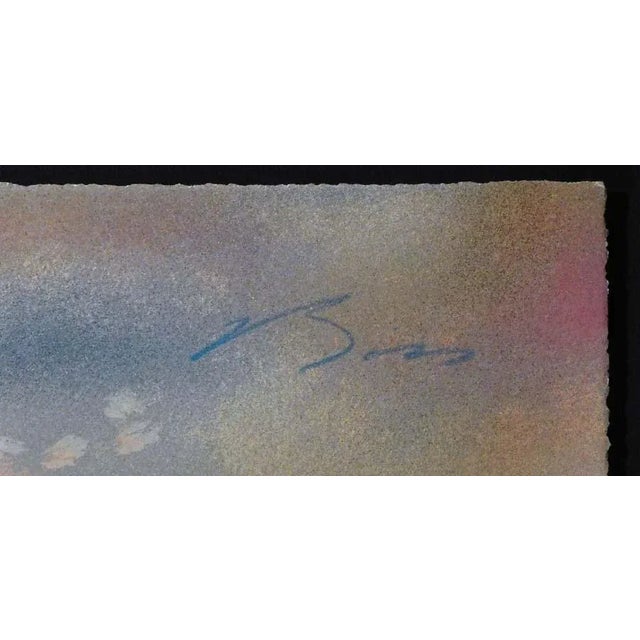 1990s Earl Biss "Red Lodge" Serigraph on Paper Framed Hand Signed For Sale - Image 5 of 6