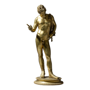 Bronze of Narcissus after the Antique, Signed Michele Amodio, Naples, Late 19th