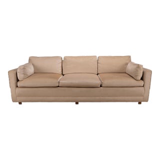 1970s Duck Feather Down Upholstered Long Parson Sofa by Baker - For Reupholstering 2 of 2 For Sale