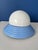 1970s Vintage Blue Metal Wall Light with Opaline Globe 1970s Design Light Fixture For Sale - Image 5 of 9
