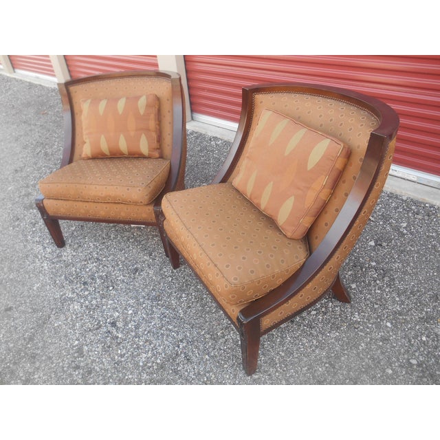 I have a Gorgeous pair of Vintage Drexel Heritage Barrel Back Fireside / Lounge / Side Chairs in excellent to newer...