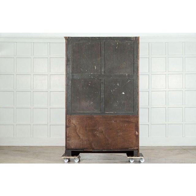 English Oak Glazed Haberdashery Cabinet, 1900s For Sale - Image 18 of 18