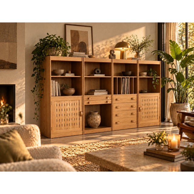 Vintage Danish Wall Unit with Cabinets, 1960s For Sale - Image 10 of 12