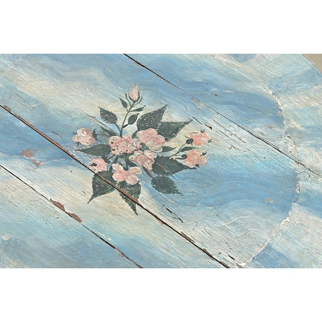 Wood Swedish 19th Century Gustavian Painted Side Table For Sale - Image 7 of 7