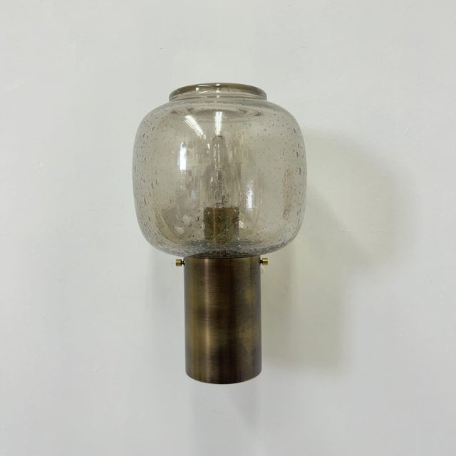 Brown Wall Lamps from Glashütte Limburg, 1970s For Sale - Image 8 of 18
