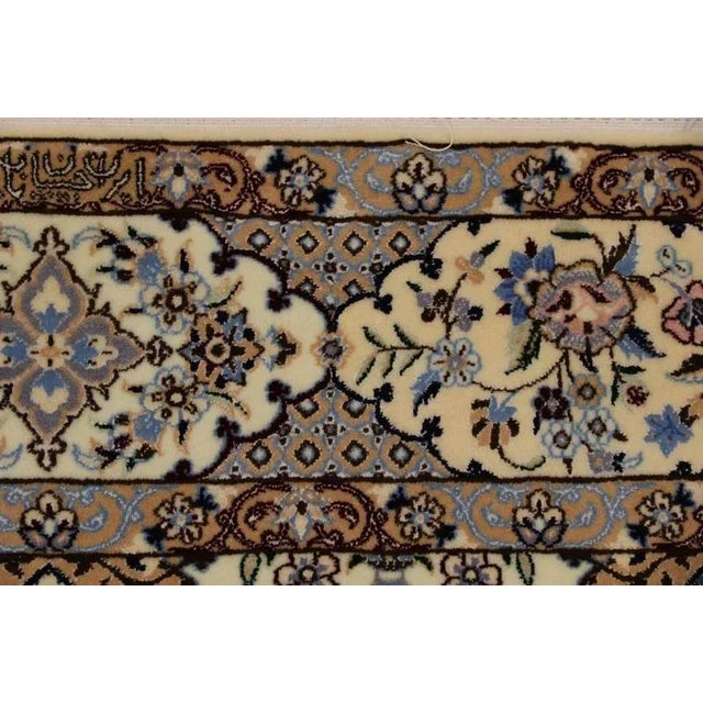 Brown Middle Eastern Hand-Knotted Rug in Silk For Sale - Image 8 of 10