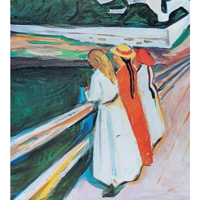 Modern The Girls on the Bridge Poster after Edvard Munch For Sale - Image 3 of 6