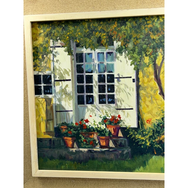 Late 20th Century Charles Garo Tatossian Painting With Message on Back, 28”x 22” Plus 3” Frame For Sale In Greensboro - Image 6 of 9