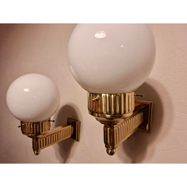 Astoria Brass Wall Lights by Josef Hoffmann, Set of 2 For Sale - Image 6 of 11