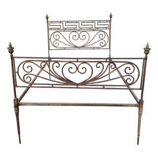 Patinated Steel Bed For Sale
