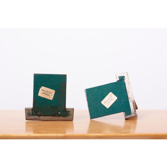 Modernist Bronze Bookends by Ben Seibel, USA, 1950s, Set of 2 For Sale - Image 11 of 18