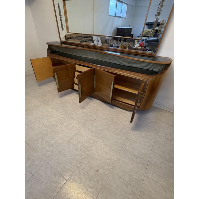 Sideboard with Backlit Mirror by Vittorio Dassi, 1950s, Set of 2 For Sale - Image 9 of 16