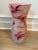 Abstract Contemporary Blush Pink & Cranberry Abstract Art Glass Vase For Sale - Image 3 of 9