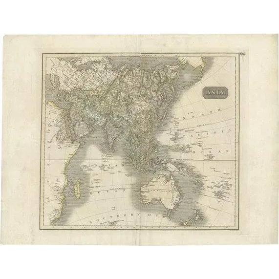 Antique Map of Asia, 1814 For Sale - Image 5 of 5