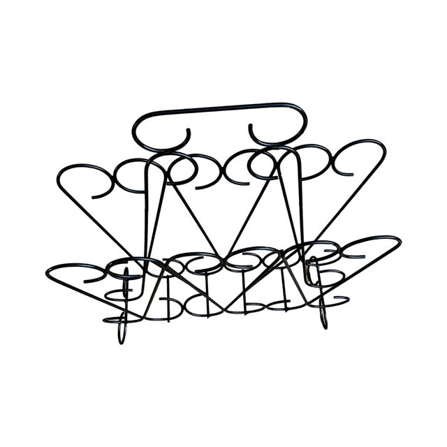 Openwork Metalwork Newspaper Rack, Belgium 1970s For Sale - Image 9 of 12